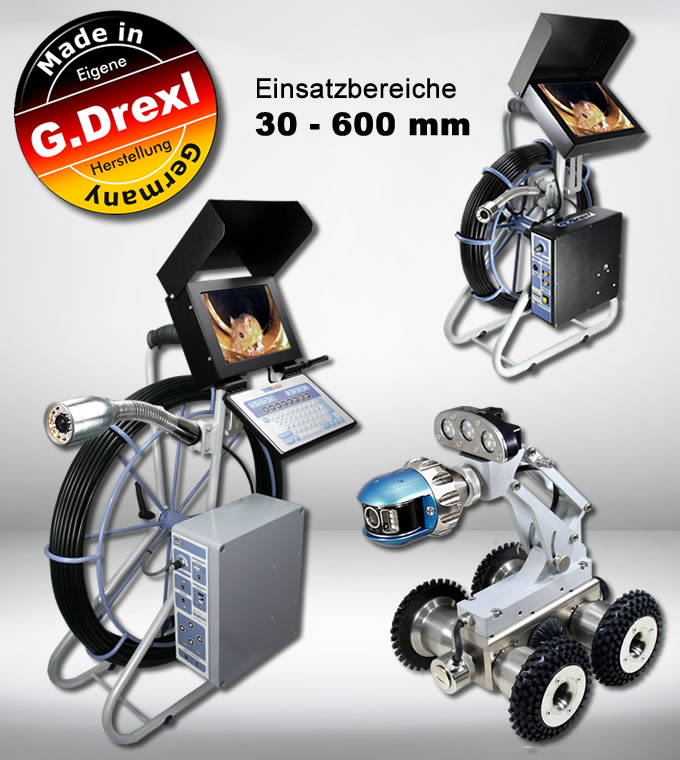 G-Drexl Rohrreinigungsgeräte Profi Mini Power 75 Set-I mit 16 mm Spiralen 