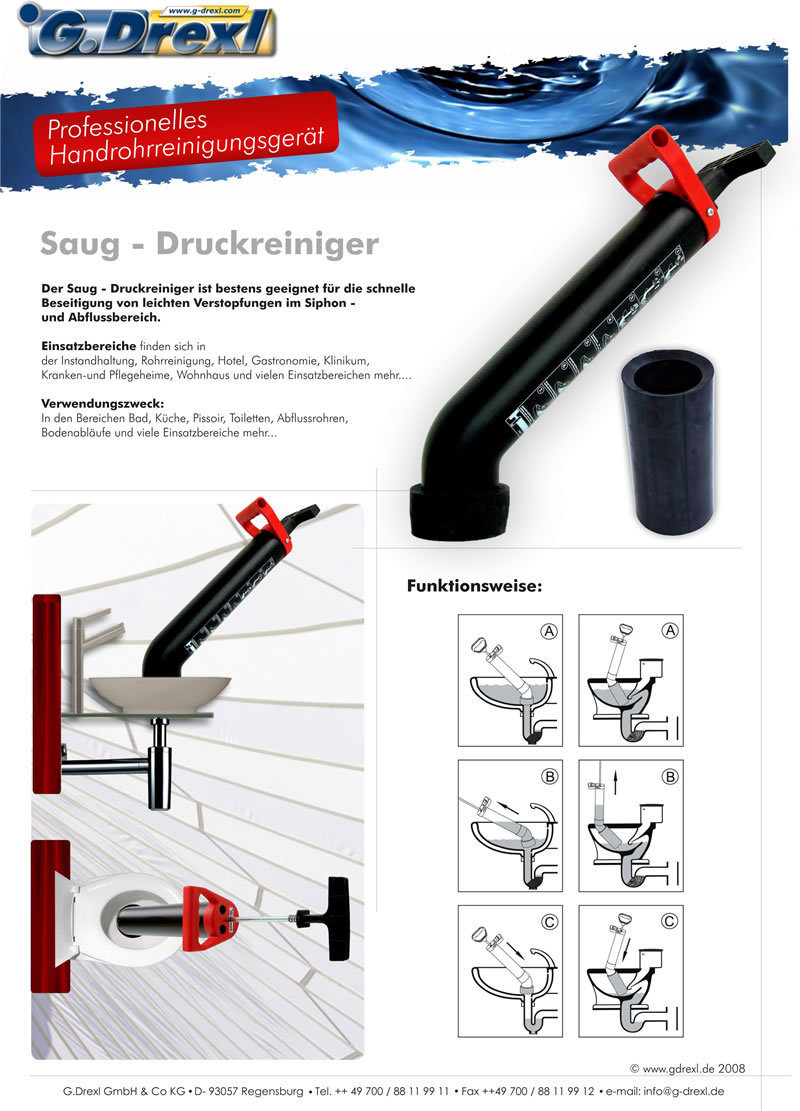 Saug-Druckreiniger oder Ropump von G. Drexl. Qualitt muss nicht teuer sein. Service und Beratung perfekt durch kostenloser Beratungs Hotline 0800 200 66 77!