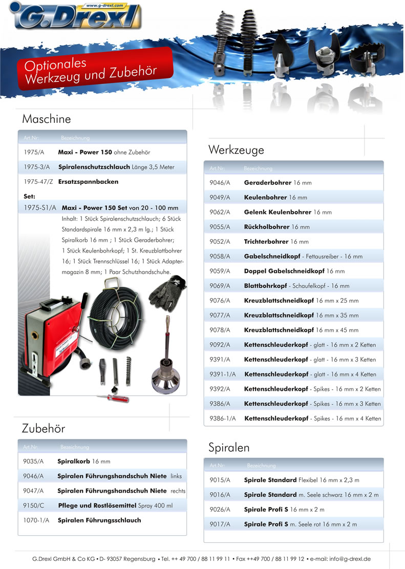 Rohrreinigungsmaschine Power 100 online kaufen bei